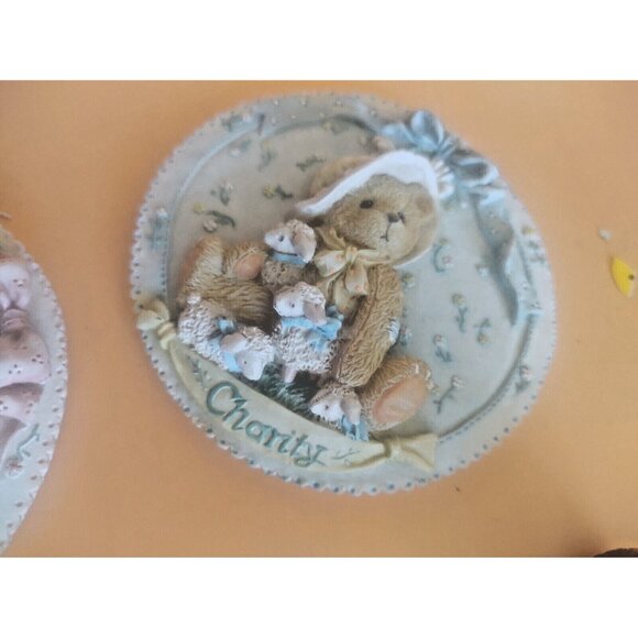 Cherished Teddies Figurines Wall Plaques by Priscilla Hillman Set of 3 1994 - Picture 11 of 16